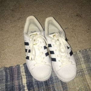 Adidas Superstars Navy Blue kids 3 1/2